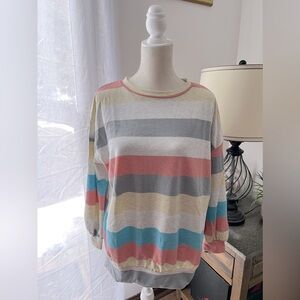 Pink Lily Striped top